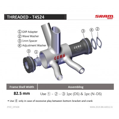 T45 (Threadfit 82,5 Colnago) T45 (Threadfit 82,5 Colnago)